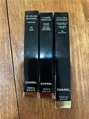 Chanel eye trio. Mascara, Lash Primer and Eyeliner.  Not used.